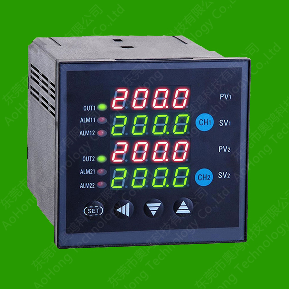PT100/PT1000/热电偶两通道温控器（可输出RS485）