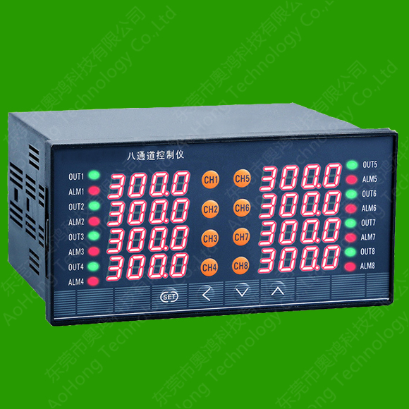 PT100/PT1000/热电偶八通道温度控制仪器（可输出RS485及独立控制